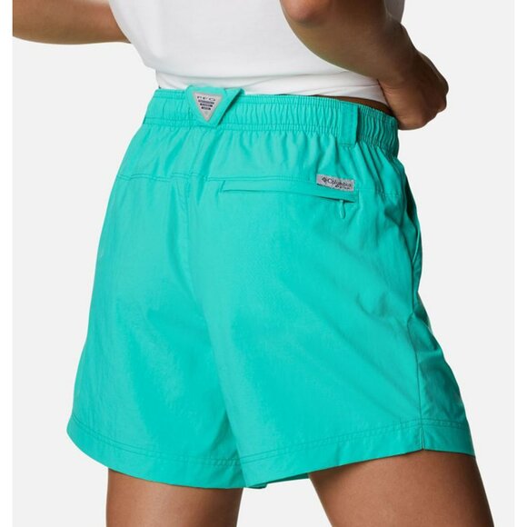 Columbia Women's PFG Water Shorts - Turquoise - Picture 3 of 8